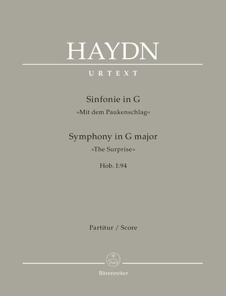 Symphony In G Major (Surprise), Hob. I:94 / edited by Robert Von Zahn.