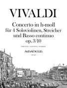Concerto In H-Moll : Für 4 Soloviolinen, Streicher und Basso Continuo, Op. 3/10 / Ed. Yvonne Morgan.