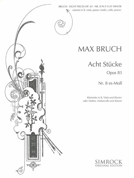 8 Pieces, Op. 83 : For Violin (Or Clarinet), Viola (Or Violoncello) & Piano - No. 8 In E Flat Min.
