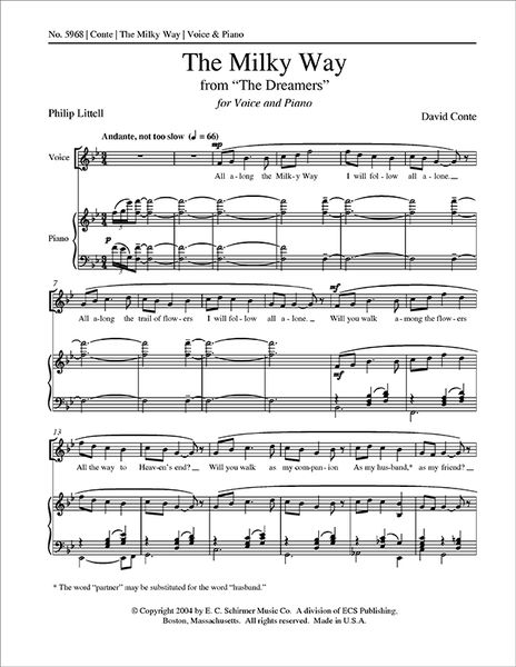 Milky Way, From The Dreamers : For Voice and Piano.