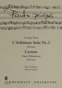 Arlésienne Suite No. 2 (Menuet) und Carmen Danse Bohemienne Entr'acte : Für Flöte und Klavier.