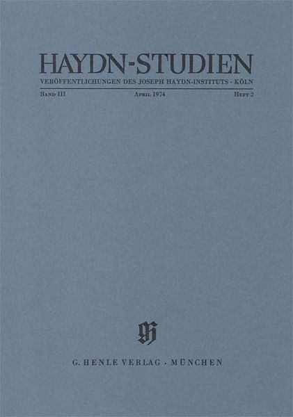 Haydn-Studien, April 1974.