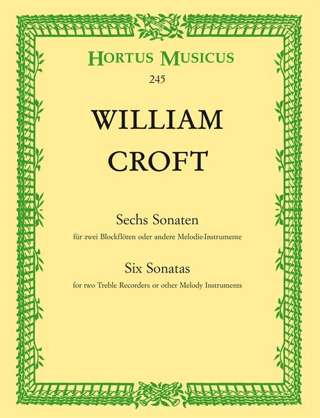 Six Sonatas : For 2 Recorders.