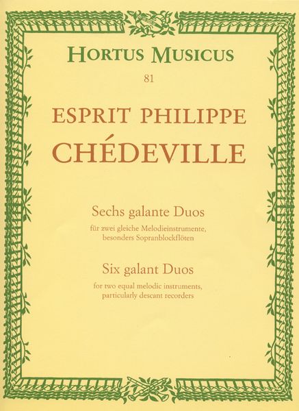 Six Galante Duos : For Two Melody Instruments.
