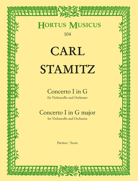 Concerto No. 1 In G Major : For Cello & Orchestra.
