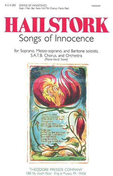 Songs Of Innocence : For Soprano, Mezzo-Soprano and Baritone Soloists, SATB Chorus & Orchestra.