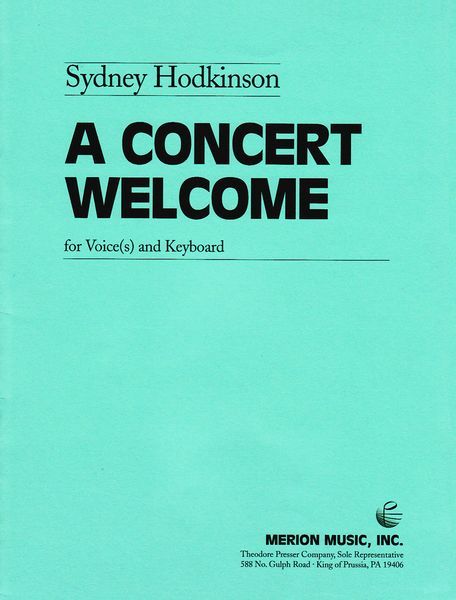 Concert Welcome : For Voice[s] and Keyboard (1994).