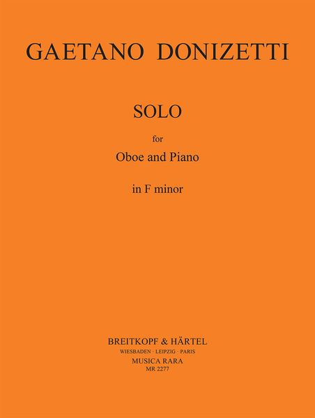 Solo : For Oboe and Piano In F Minor / edited by Fulvio Caldini.