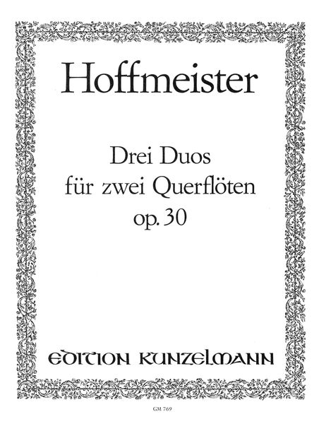 Drei Duos, Op. 30 : Für Zwei Querflöten.
