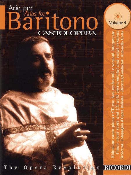 Arias For Baritone, Vol. 4 : Vocal Score and CD With Orchestral Accompaniment.