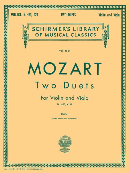 Two Duets, K. 423 and K. 424.