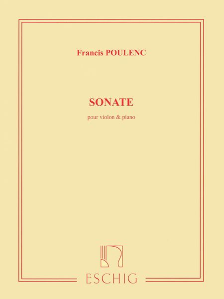 Sonate : For Violin and Piano (Corrected Edition, 1949).