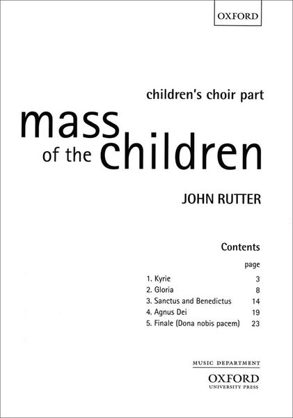 Mass Of The Children : Children's Choir Part.