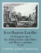 12 Sonaten, Op. 3 : Für Altblockflöte Oder Flöte und Basso Continuo - Band 4 : Sonaten 10-12.