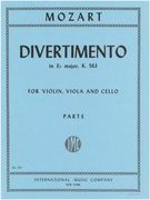 Divertimento In Eb Major, K. 563 : For Violin, Viola And Violoncello.