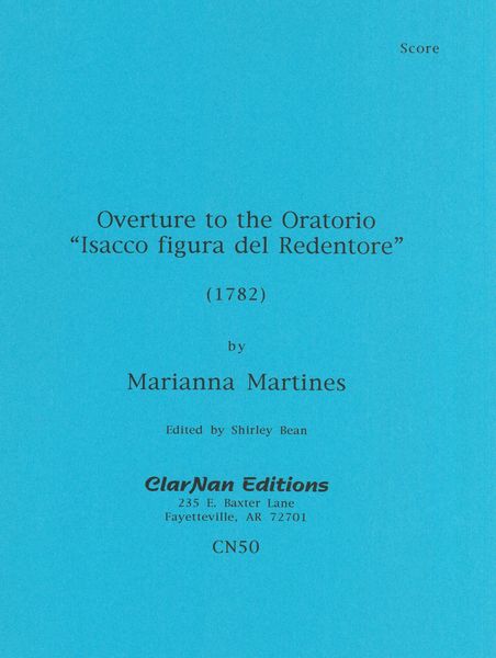 Overture To The Oratorio Isacco Figura Del Redentore (1782) / Edited By Shirley Bean.