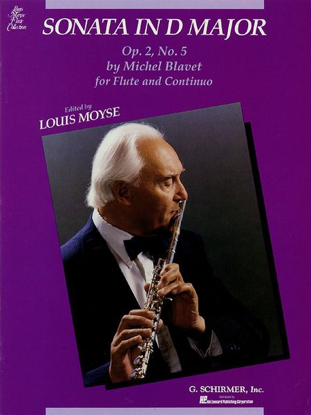 Sonata In D Major, Op. 2, No. 5 ; edited by Louis Moyse.