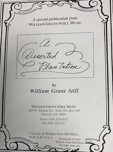 Deserted Plantation : For Full Orchestra.