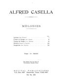 Melodies : For High Voice And Piano [French].