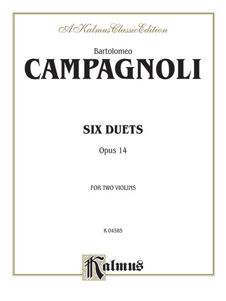 Six Duets, Op. 14 : For Two Violins.