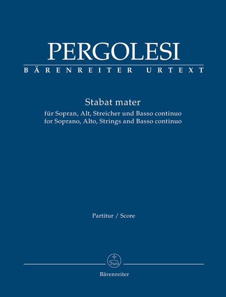 Stabat Mater : For Soprano, Alto, Strings and Basso Continuo / Ed. Malcolm Bruno & Caroline Ritchie.