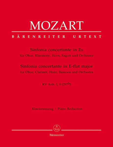 Sinfonia Concertante In Es : Für Oboe, Klarinette, Horn, Fagott Und Orchestra - Piano Reduction.