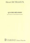 Quatre Melodies : Pour Baryton Ou Mezzo-Soprano Et Piano.