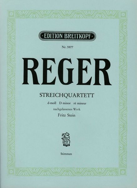 Streichquartett D-Moll, Op. Post. Mit Kontrabass Oder 2 Vc Ad Lib.