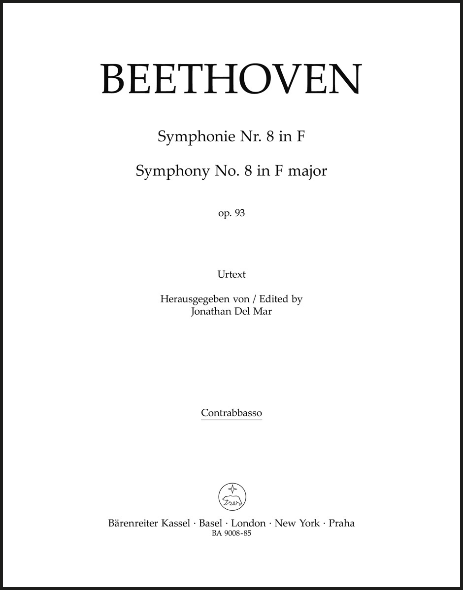 Symphony No. 8 In F Major, Op. 93 : Doublebass Part.