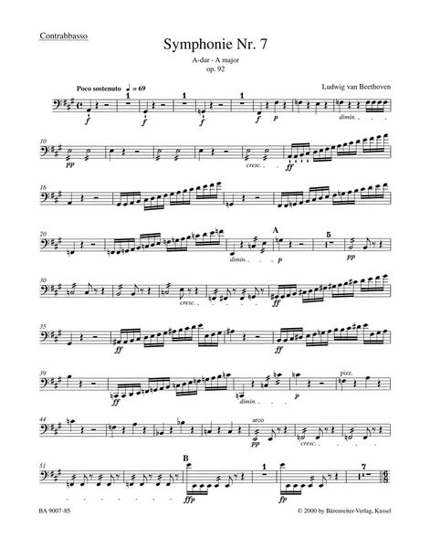 Symphony No. 7 In A Major, Op. 92 : Doublebass Part.