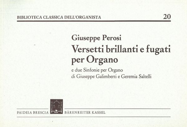 Versetti Brillanti E Fugati : Per Organo.