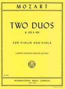 Two Duos, K. 423 and 424 : For Violin and Viola.