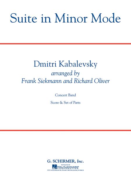 Suite In Minor Mode : arranged For Concert Band by Siekmann.