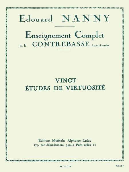 20 Etudes De Virtuosite Contrebasse.