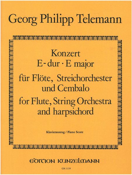Concerto In E Major : For Flute and Piano.
