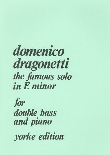 Famous Solo In E Minor : For Bass and Piano.