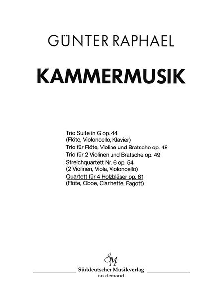 Quartett, Op. 61 : For Winds.