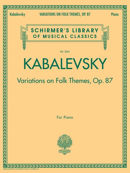 Variations On Folk Themes, Op. 87 : For Piano.