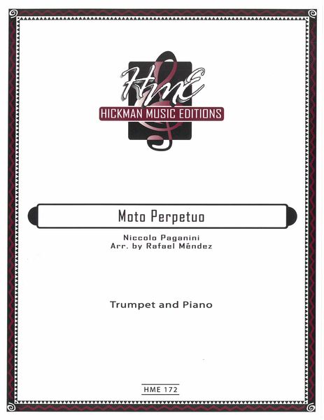 Moto Perpetuo : For Trumpet and Piano / arranged by Rafael Mendez.