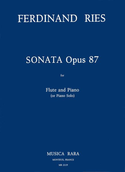 Sonata In G Major, Op. 87 : For Flute and Piano.