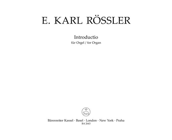 Introductio : For Organ (1959).