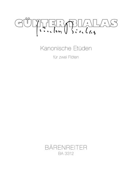 Kanonische Etüden : For Two Flutes (1954).
