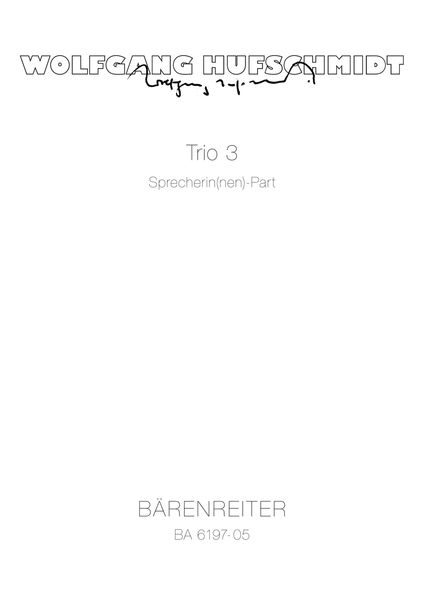 Trio 3 : For Speaker, Oboe and Guitar.