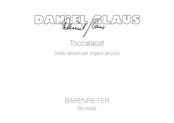 Toccatacet : Setti Versetti Per Organo Piccolo (1986).