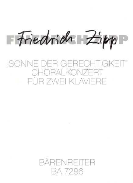 Sonne der Gerechtigkeit : Choralkonzert Für Zwei Klavier (1966).