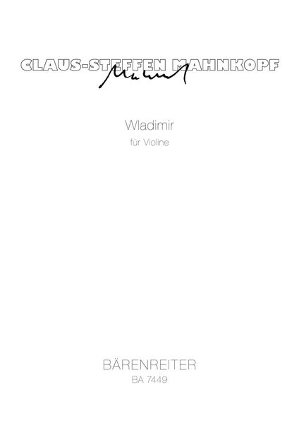 Wladimir : For Violin (1993).
