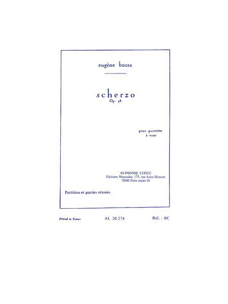 Scherzo, Op. 48 : Pour Quintett A Vent.