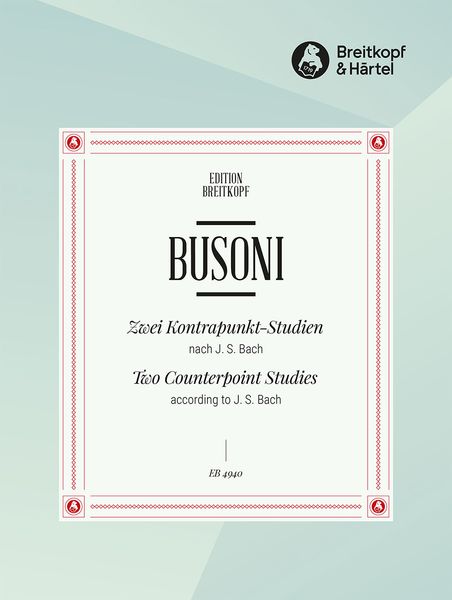 Zwei Kontrapunkt-Studien Nach J. S. Bach : For Piano.