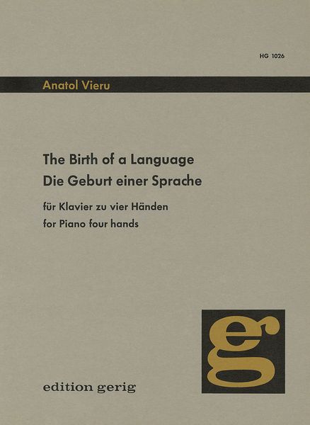 Birth Of A Language : For Piano, Four Hands (1973).