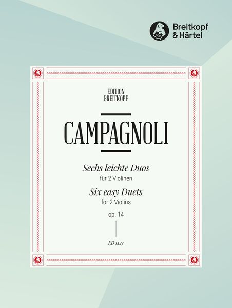 Sechs Leichte Duos, Op. 14 : For Violin.